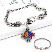 Load image into Gallery viewer, Fashion Women Bracelets &amp; Bangles Alloy Enamel Autism Awareness  Piece Autistic charm bracelet Girl Jewelry