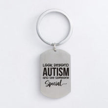 Load image into Gallery viewer, Autism Stainless Steel Keychain Jigsaw Puzzle Piece Autism Pendants Keyring DIY Jewelry Car Key Gift For Men Women