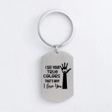Load image into Gallery viewer, Autism Stainless Steel Keychain Jigsaw Puzzle Piece Autism Pendants Keyring DIY Jewelry Car Key Gift For Men Women