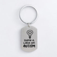 Load image into Gallery viewer, Autism Stainless Steel Keychain Jigsaw Puzzle Piece Autism Pendants Keyring DIY Jewelry Car Key Gift For Men Women