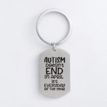Load image into Gallery viewer, Autism Stainless Steel Keychain Jigsaw Puzzle Piece Autism Pendants Keyring DIY Jewelry Car Key Gift For Men Women