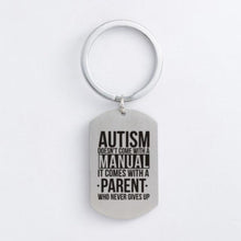 Load image into Gallery viewer, Autism Stainless Steel Keychain Jigsaw Puzzle Piece Autism Pendants Keyring DIY Jewelry Car Key Gift For Men Women