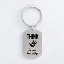 Load image into Gallery viewer, Autism Stainless Steel Keychain Jigsaw Puzzle Piece Autism Pendants Keyring DIY Jewelry Car Key Gift For Men Women