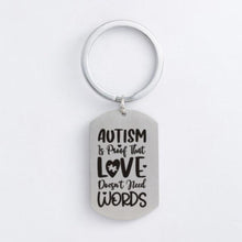 Load image into Gallery viewer, Autism Stainless Steel Keychain Jigsaw Puzzle Piece Autism Pendants Keyring DIY Jewelry Car Key Gift For Men Women