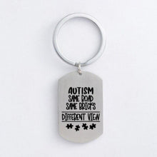 Load image into Gallery viewer, Autism Stainless Steel Keychain Jigsaw Puzzle Piece Autism Pendants Keyring DIY Jewelry Car Key Gift For Men Women