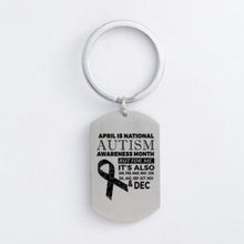 Load image into Gallery viewer, Autism Stainless Steel Keychain Jigsaw Puzzle Piece Autism Pendants Keyring DIY Jewelry Car Key Gift For Men Women