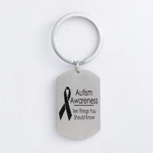 Load image into Gallery viewer, Autism Stainless Steel Keychain Jigsaw Puzzle Piece Autism Pendants Keyring DIY Jewelry Car Key Gift For Men Women
