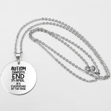 Load image into Gallery viewer, Fashion Stainless steel Necklace Fun Autism Awareness Ribbon Pendant Necklaces Jigsaw Puzzle Piece Children's Jewelry Gift