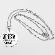 Load image into Gallery viewer, Fashion Stainless steel Necklace Fun Autism Awareness Ribbon Pendant Necklaces Jigsaw Puzzle Piece Children's Jewelry Gift