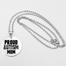Load image into Gallery viewer, Fashion Stainless steel Necklace Fun Autism Awareness Ribbon Pendant Necklaces Jigsaw Puzzle Piece Children's Jewelry Gift