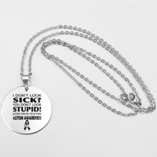 Load image into Gallery viewer, Fashion Stainless steel Necklace Fun Autism Awareness Ribbon Pendant Necklaces Jigsaw Puzzle Piece Children's Jewelry Gift