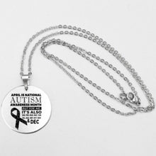 Load image into Gallery viewer, Fashion Stainless steel Necklace Fun Autism Awareness Ribbon Pendant Necklaces Jigsaw Puzzle Piece Children's Jewelry Gift