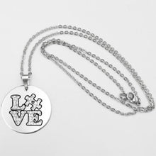 Load image into Gallery viewer, Fashion Stainless steel Necklace Fun Autism Awareness Ribbon Pendant Necklaces Jigsaw Puzzle Piece Children's Jewelry Gift