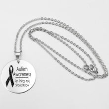 Load image into Gallery viewer, Fashion Stainless steel Necklace Fun Autism Awareness Ribbon Pendant Necklaces Jigsaw Puzzle Piece Children's Jewelry Gift