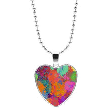 Load image into Gallery viewer, Colorful Jigsaw Puzzle Autism Awareness Hope Necklace Love Heart Shape Glass Cabochon Pendant Necklace Kids Autism Jewelry Gifts