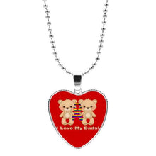 Load image into Gallery viewer, Colorful Jigsaw Puzzle Autism Awareness Hope Necklace Love Heart Shape Glass Cabochon Pendant Necklace Kids Autism Jewelry Gifts