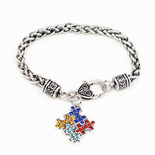 Load image into Gallery viewer, Charm Jewelry  Bracelets &amp; Bangles Alloy Enamel Autism Awareness  Autistic bracelet Girl Jewelry Romantic Female
