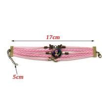 Load image into Gallery viewer, Autism Awareness Heart Charm Bracelets for Women Fashion Glass Cabochon Butterfly Infinity Jewelry Multilayer Leather Bracelet