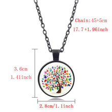 Load image into Gallery viewer, Autism Awareness Tree of Life Photo Glass Cabochon Pendant Necklace Tibet Silver Chain Necklace Men Women Love Gift